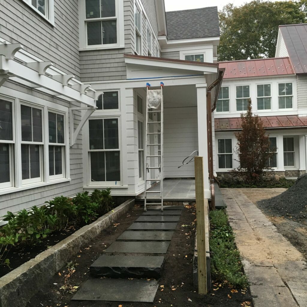 “Exterior trim painted by IAP Inc. for Wellen Construction in Woods Hole, Falmouth MA.”